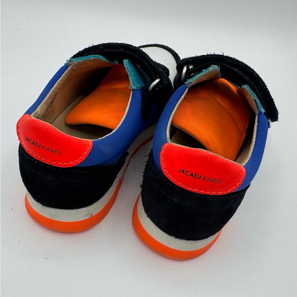 Jacadi Kids' Blue and Orange Velcro Sneakers - Picture 2 of 5